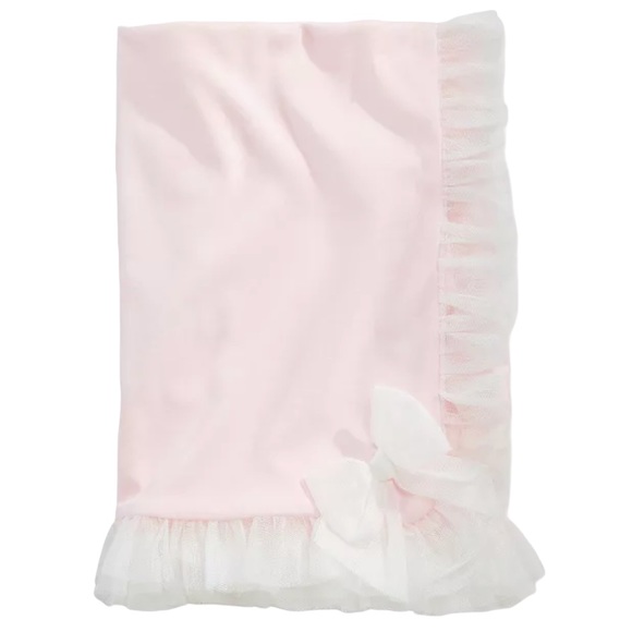 First Impressions Other - First Impressions Baby Girl Tulle-Trim Blanket